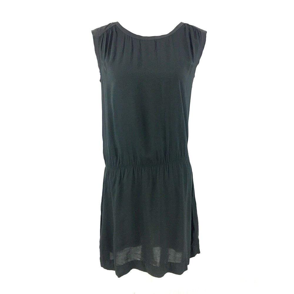 G Star Raw Denim Eagle Sleeveless‎ Dress Size XS Black Shift Sheath Mini